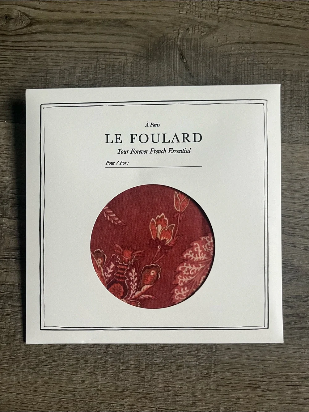 NWT Sezane Le Foulard Scarf, red floral “Fleurs d’ete”